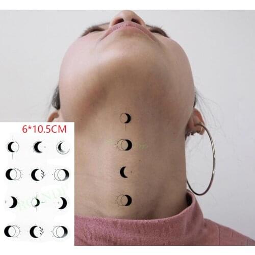 Waterproof Temporary Tattoo Sticker ins Moon total eclipse total lunar eclipse Body Art flash tatoo fake tatto for Women Men