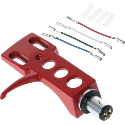 Turntable Headshell Mount Universal LP Phono Cartridge Replacement Phonograph Head Holder Stylus Lead Wire