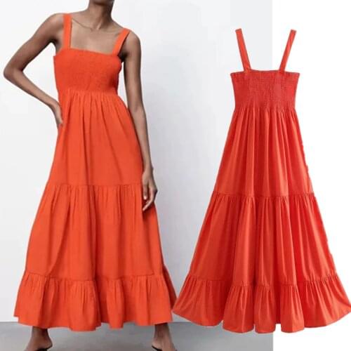 Jenny&Dave Dress Women Vestidos England Solid Simple Sexy Spaghetti Strapless Colorful Casual Beach long Dress Summer Tank