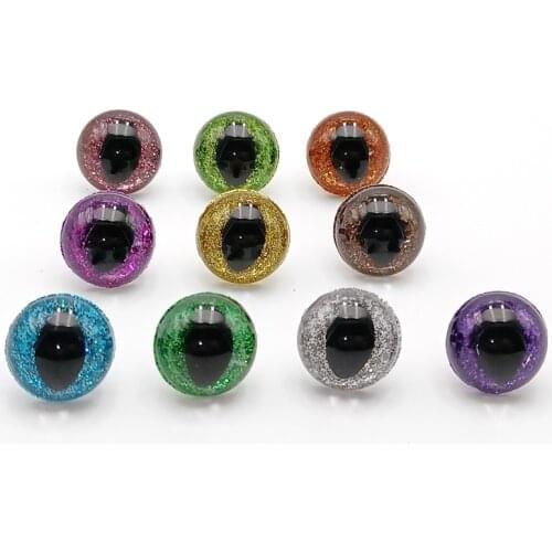 20pcs/lot 13mm/14mm/15mm/18mm clear plastic safety toy cat eyes