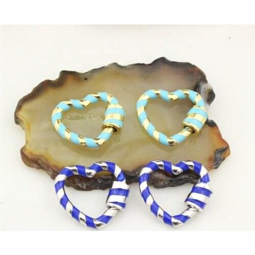 22*25mm 10pcs/lot Heart shape cz clasp charm, fashion lobster clasp,handmade diy necklace/bracelet jewelry component