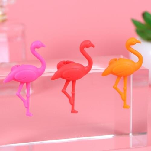 6PCS Silicone Wine Glass Marker Creative Flamingo Design Drink Charms Label Mark Glass Identification Perfect for Parties