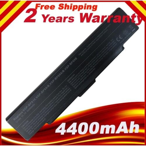 6 CELL 5200mAH Black Battery for Sony VGP BPS9A B VGP BPS10 VGP BPS9
