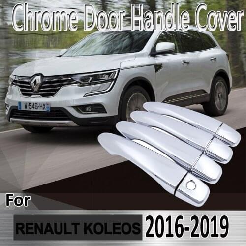 For Renault Koleos Samsung QM6 II 2016~2019 2017 2018 Stickers Decoration Chrome Door Handle Cover Refit Car Accessories