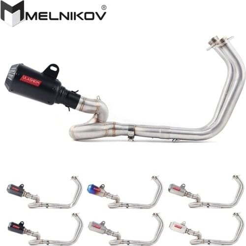 Motorcycle Exhaust Muffler Middle Pipe Full System For kawasaki ER6N ER6F NINJA650R ninja650 Z650 2017 2018 2019 2020 Exhaust