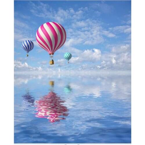 Painting By Numbers Hot Air Balloon Coloring By Numbers Sea Landscape Hand Painted Kit Canvas Pictures Home Decoration