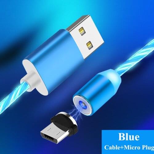 Leagoo S9 LED luminous Magnetic Micro USB fast charger Type C Cable For Samsung S6 S7 S8 A50 Huawei Y6 Y7 2019 Honor 20 Redmi 7