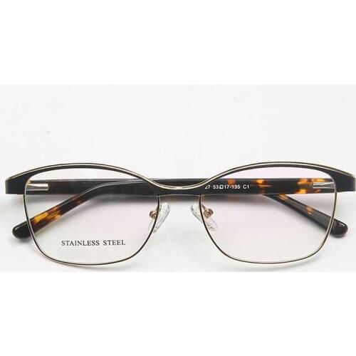 YOUTOP Mens Stainless Steel High Quality full-rim Eyeglasses Fashion Optical Male Eyewear Prescription Glasses Frame S6827