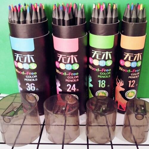 Triangular Shaped Colored Pencils Set 12/18/24/36 Colors Adult Coloring Pencils, Fun At Home Kids Activities, Pre sharpened