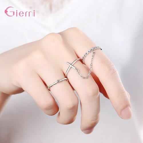3pcs/set Vintage Bohemian Corss Rhombus Wave Knuckle Joint Rings Set for Women Fine 925 Sterling Silver Rose Gold Finger Jewelry
