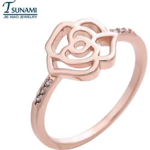 The new fashionable rose zircon ring, suitable for the pursuit of the marriage of the girl RG-006