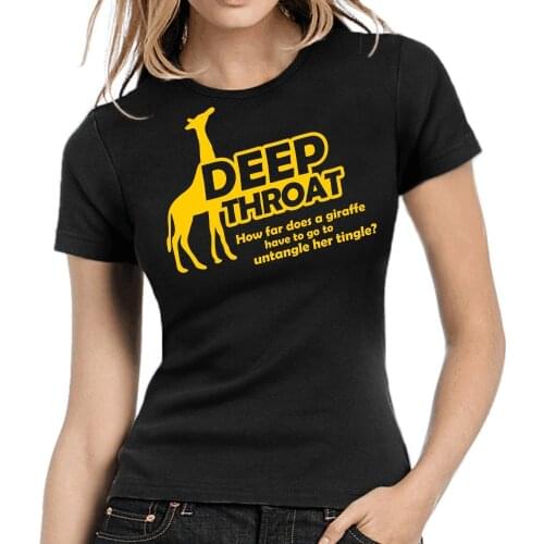 2019 new fashion cotton casual shirt T shirt deep-throat | giraffe fun | adult | girl Tee shirt online