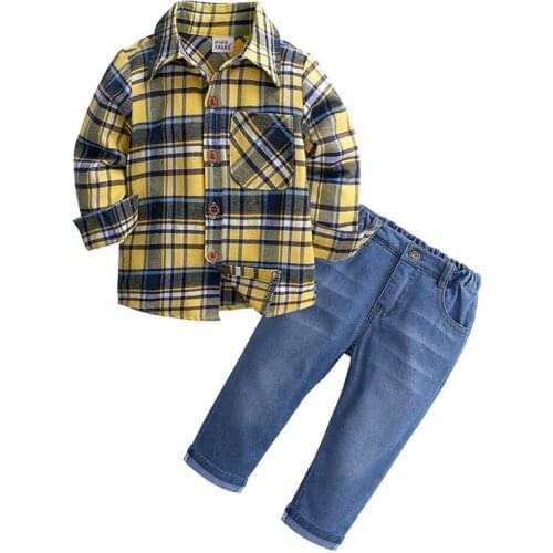 New Boys Sets Winter Autumn Boys Shirt Polo and Jeans Childrens Sets Boys Clothing