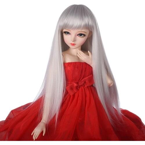 New 1/3 1/4 1/6 bjd doll wig High Temperature Fashion Long Curly rainbow Straight and Bjd Wigs SD For bjd doll accesories