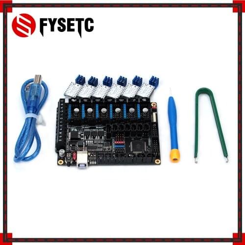 FYSETC F6 V1.3 Board ALL-in-one Electronics Solution Mainboard + 6pcs Special TMC2130 V1.2 For SPI Flying Wire
