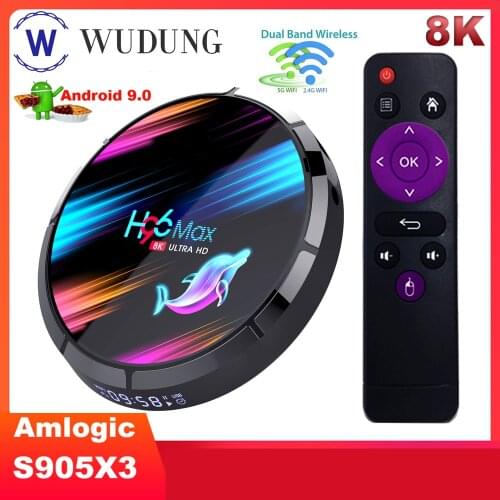 H96 MAX X3 Android 9.0 Tv Box Amlogic S905X3 4K 2.4G 5G Wifi 4GB RAM 64GB 128GB ROM BT4.0 1000M 8K Smart TV Box no app included