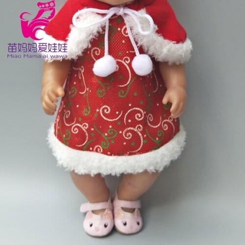 Baby reborn doll Christmas dress Santa Claus Clothes hat for 18 inch doll winter wear Baby girl Christamas New year gift