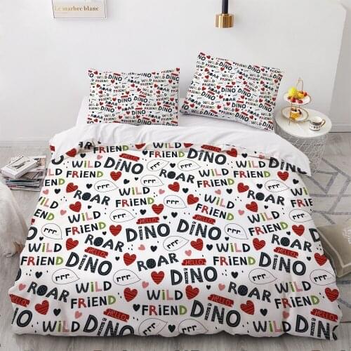 3D Luxury Quilt Duvet Cover Set Comforter Bedding Set Single King Queen Double Single Size Cartoon Design Custom Bedclothes