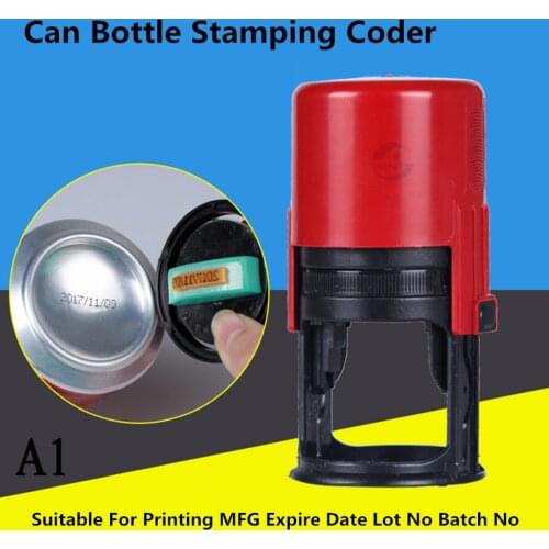 Can Bottom Production Date Coder Expiration Number Printer Manual Lot Mark Printing Machine oil pad printer metal wood Stamping