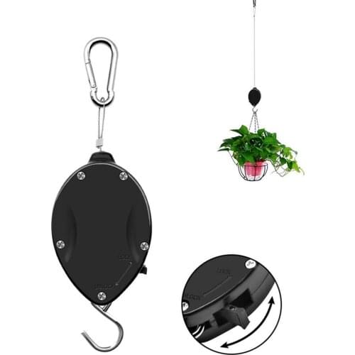 Garden decoration Retractable Plant Pulley Adjustable Plant Hanger Hanging Flower Hook Home gardening supplies free shipping