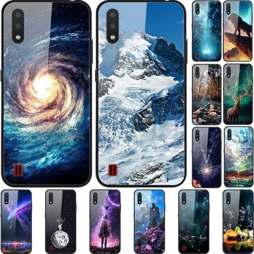 Glass Case For Samsung Galaxy M01 Tempered Glass Phone Case Phone Cover Phone Shell Series 2