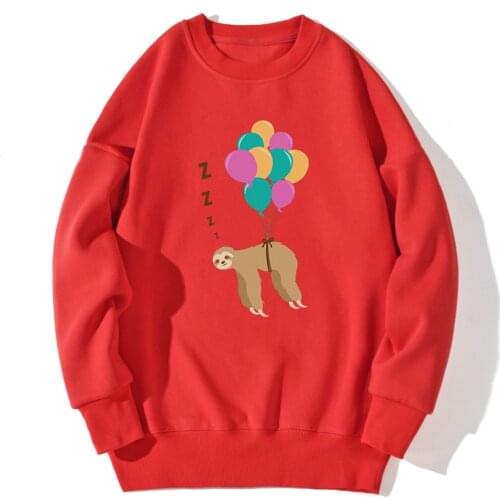 Sloth Cartoon Drop shoulders Sweatshirt For Mens Long Sleeve Fashion Clothing Standard Pullovers 2020 New Retro Autumn Homme