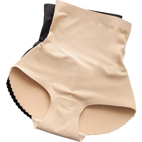 Women Underwear Slimming Tummy Control Body Shaper Butt Lady Briefs Padded Fake Lifter Butt High Waist Push Up Pants Plus Size