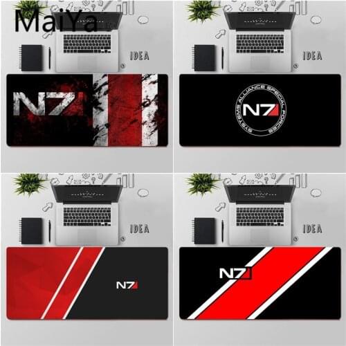 Maiya Top Quality Mass Effect N7 DIY Design Pattern Game mousepad Free Shipping Large Mouse Pad Keyboards Mat