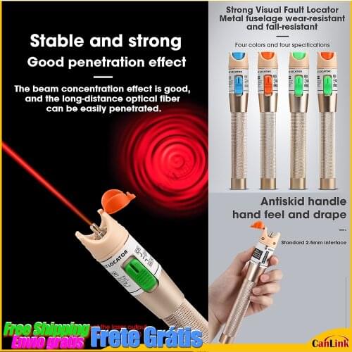 High quality visual fault locator1-30km VFL Red light source fiber tester pen 1mW/10mW/20mW/30mW for ST FC SC Connector