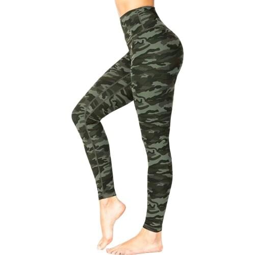 Women Leggings Pockets Camouflage Printed Hips Fitness Casual Horts Yo-ga Pants High Waist Workout Leggings Running Pants