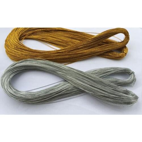90Meter/roll Gold silver round no Elastic stretch rope jewelry tag String line of gold wire silver wire tag String 0.8mm