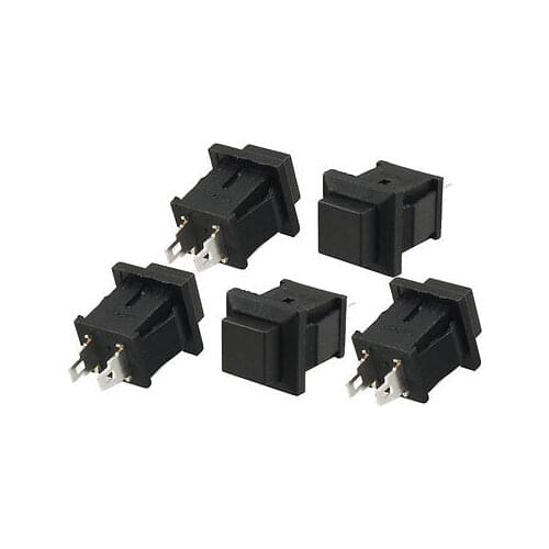 2 Pins SPST Momentary Black Pushbutton Switch NO AC 125V 1A