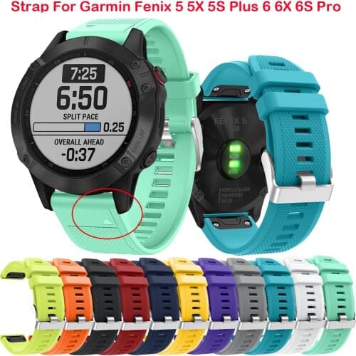 26 22 20mm Watchband for Garmin Fenix 5X 5 5S Plus 6 6S 6X 935 3 HR S60 Watch Quick Release Silicone Easy fit Wrist Band Strap
