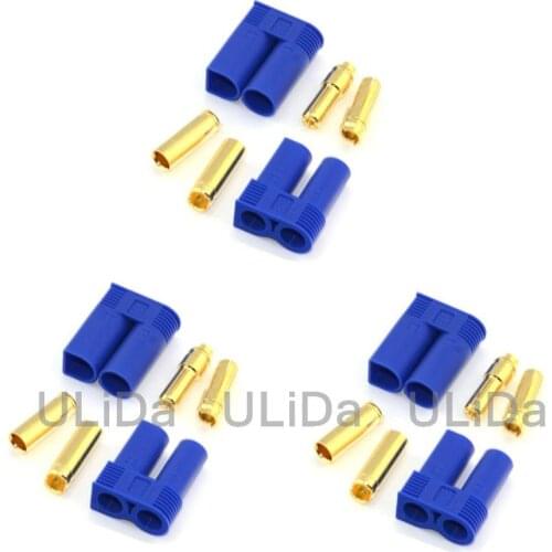 3 Pair Male + Female 5mm EC5 Bullet Connector Plug Adapter Battery