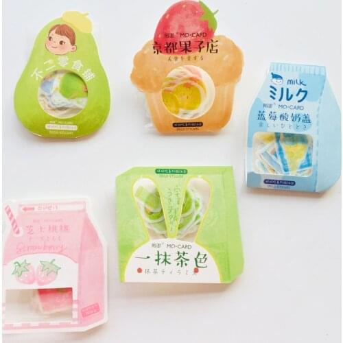 40 Sheets /Bag Delicious Fruits Foods Matcha Cats Washi Paper Decorative Stickers Computer Hand Account Decor