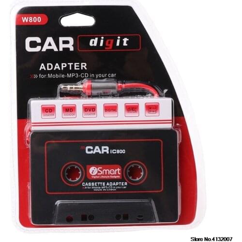 3.5mm Car AUX Audio Tape Cassette Adapter Converter For Car CD Player MP3