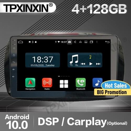 128G Carplay Car Radio 2 Din Stereo Receiver Android 10 For Benz Smart 2016 GPS Player Audio Recorder Head Unit
