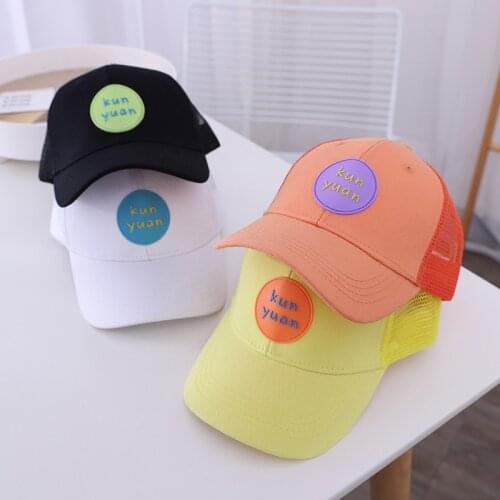 Doitbest Mesh Children Baseball Cap Summer Breathable Round English label kids Hats Boys Girls Caps child snapback Hat gorras