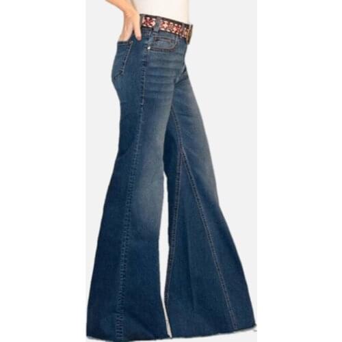 2021 Spring High Waist Wide Leg Pants Women Vintage Solid Loose Denim Pants Trousers Fashion Streetwear Ladies Cowboy Long Pants