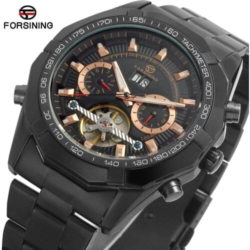 FORSINING Mens Watch Classic Brand Calendar Tourbillion Analog Waterproof Dress Wristwatch FSG340M4