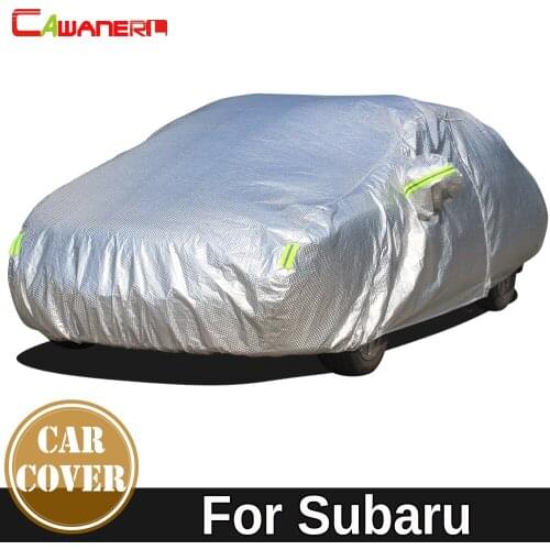 Cawanerl For Subaru XV Dex Exiga Justy Pleo R1 R2 Tribeca Cotton Car Cover Waterproof Sun Rain Hail Snow Dust Protection Cover
