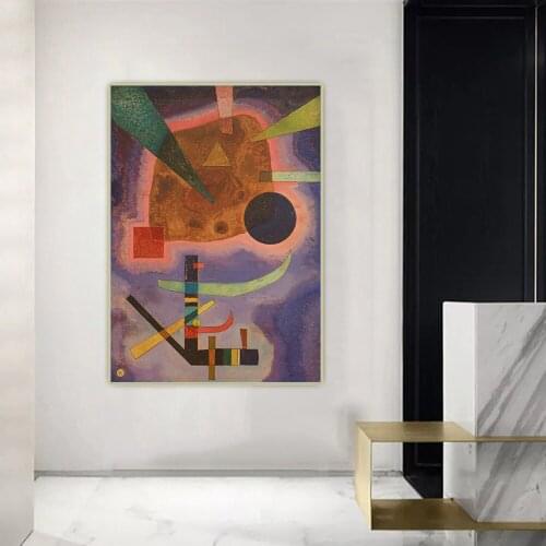 Citon Wassily Kandinsky《Three Elements.1925 》Abstract Canvas Oil Painting Poster Picture Background Wall Decor Home Decoration