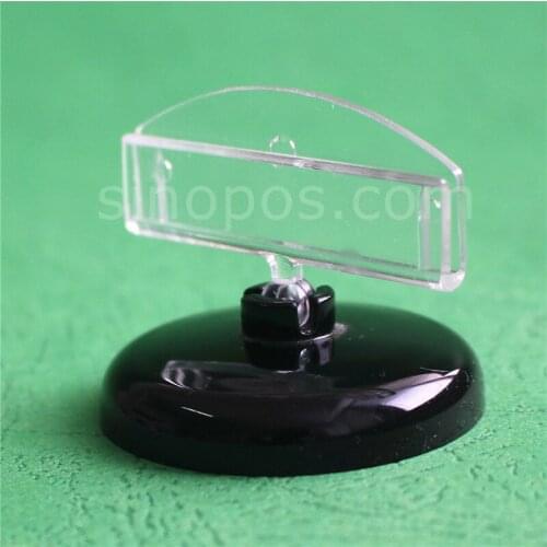 Table Number Holder 5cm, round base plastic place card clip desk sign stand bakery cafe shelf counter price tag display wedding
