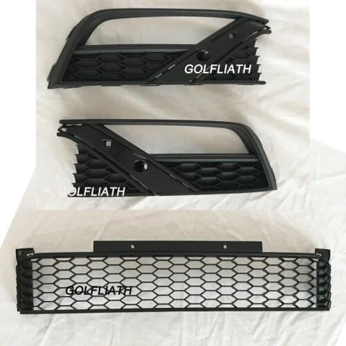 GTI STYLE ABS Front Bumper Honeycomb Grill lower side fog light Grille For Volkswagen Polo GTI bumper 2014-2017