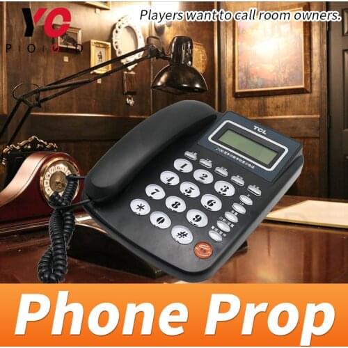 Room escape Phone Prop player can talk to game master figure out puzzle to get password dial number to call for new clues YOPOOD