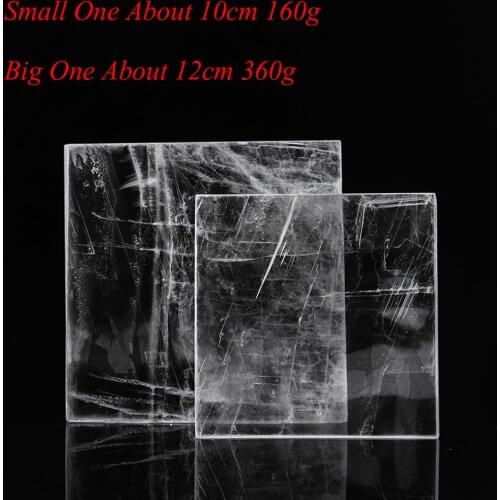 1pc Natural Selenite Crystal Chips Square Shape White Gypsum Coaster Energy Quartz Minerals Specimen Healing Gifts Ornament