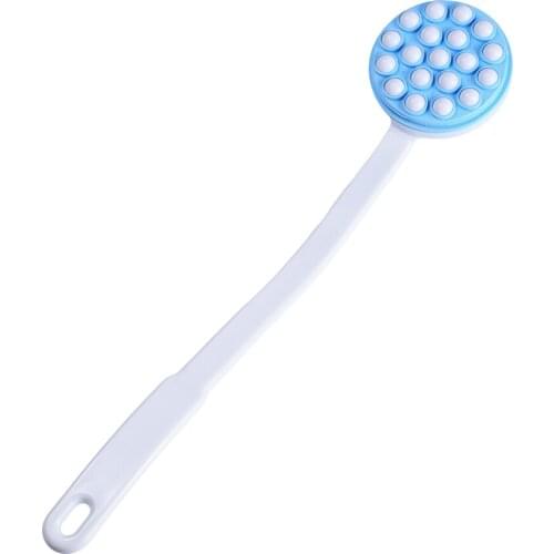 Multifunctional Bath Body Brush Silicone Long Handle Back Brushes Rub Massage Shower Bathroom Tools #20