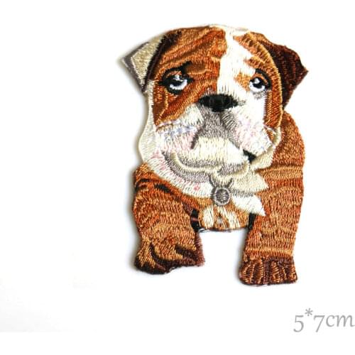 Fashion animals embroidered beaded Patches for Clothes sticker embroiered dog parche Appliques Decoration Badge parche