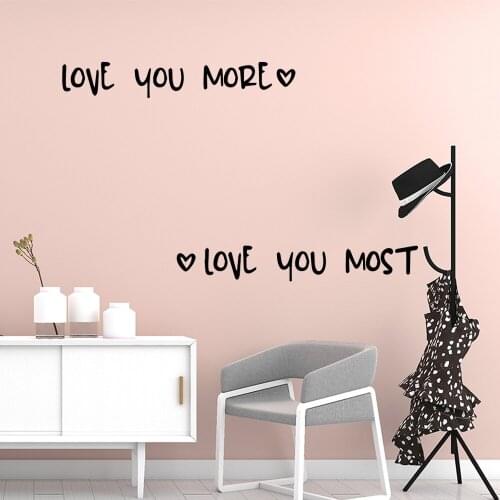 Personalized Love You More Vinyl Kitchen Wall Stickers Wallpaper For Kids Rooms Home Decor Decorative Vinyl Wall Stickers