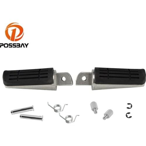 POSSBAY Motorcycle Front Footrest Foot Pegs for Honda CB400 CB400SF CB600 CB900F Superfour 1992-1998 Motorbike Accessories